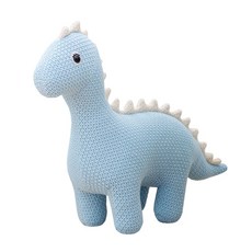 아티슈슈 동물인형 장난감 아기 공룡 기린 사슴 코끼리 강아지 고양이 당나귀 사자 코뿔소 조랑말 토끼 돌고래 유아 선물 인테리어소품, 파란공룡인형, 46cm, 1개