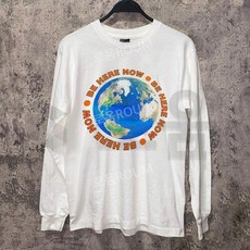 오아시스 OASIS 화이트 순면 긴소매 라운드넥 티셔츠 봄 가을 유니섹스 맨투맨 긴팔티