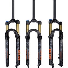 볼라니 2627529인치 자전거 서스펜션 포크 120mm 여행 거리 286mm 118인치220mm 무스레드 직선 스티어러 9mm QR100mm 간격 디스크 브레이크 버전 MTB, 26/27.5인치, 수동 검정