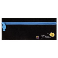 카카오프렌즈 춘식이 오디너리 패브릭 플랫 필통, 1개, 블랙