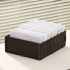 영수증 정리함 분류함 보관함 편지 용지 수납 배달 재무 봉투 회계 문서, 1개, G. 7 영수증 상자 직립목 호두