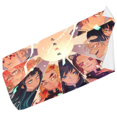 鬼滅之刃浴巾 70x140cm 大尺寸吸水速乾柔軟親膚浴巾, 單色, 1個