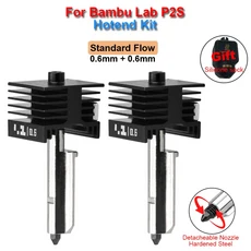 밤부랩 P2S 스탠다드하이 플로우 0.20.4 고속 출력 핫엔드 퀵 스왑 키트, 10 Standard Flow 0.6X2