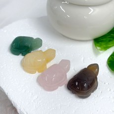 오브제 거북이 4종 인테리어 원석 풍수소품 장식 미니, 황옥