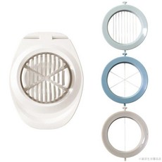 不鏽鋼切蛋器三合一 日式鋼絲分瓣器 雞蛋水果多功能切, 1個, 白色,【三種切法】1套