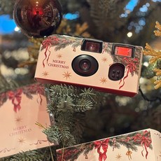 [엽서증정]크리스마스 선물 카메라 -스타리본 일회용 필름 카메라 고래사진관, 1개, 컬러필름카메라