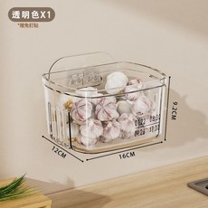 廚房收納掛籃, 一隻裝 透明色, 1套