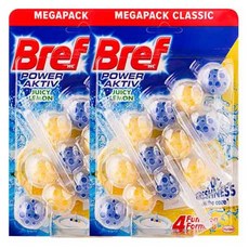 브레프 파워 액티브 변기세정제 6개(3px2개) 변기클리너 변기세정볼, 08. 브레프 파워 액티브레몬3개(3px1개)+파인3개, 50g