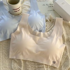 無痕內衣女學生運動透氣聚攏固定杯少女背心式抹胸薄款