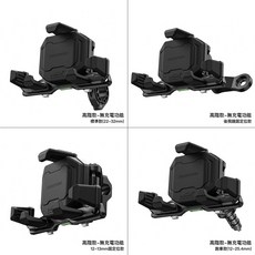 LOBOO 蘿蔔 摩托車減震手機支架 後照鏡, 無充電功能,標準款(22-32mm)