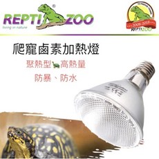 【閃電聯盟】利達祥 REPTIZOO 日照燈泡 聚熱燈泡 水龜燈泡UVA（防潑水設計）聚光型 鹵素燈泡 取暖燈 曬背, 1個, UVA 鹵素燈-聚光型 75W