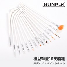 模型筆塗套組 勾線筆 上色筆 面相筆 漬洗舊化筆 模型工具 水性/油性漆適用 美術勞作, 1個
