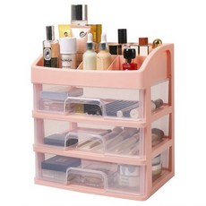 BuyChoo 화장품 서랍형 정리대 대형, 1개, 핑크