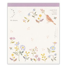【莫莫日貨】日本製 NB社 2025 2月新品 方形全彩 便條紙 memo (共4款), 1個, 01.搖曳花朵 79613