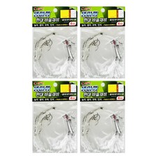 백경 농어 광어 우럭 민어 생미끼낚시 국산 편대채비 BK-505 4세트, 4개, 4개입