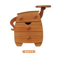GOSEHOME 實木珠寶首飾收納盒 多層分格設計, 1個, 櫻桃木色