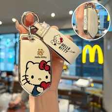 헬로키티 쏘렌토 카니발 EV9 스포티지 차 키케이스, 기아, 1 (스트랩+실버링) B타입