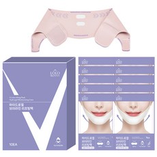 로로스키니 투스텝 하이드로겔 턱 브이라인 콜라겐 마스크팩+리프팅밴드, 22개, 1개입