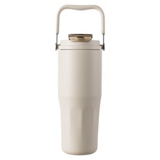 800ML 陶瓷內膽保溫杯, 雲朵白, 1個