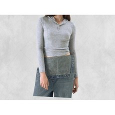 후아유 여성 Hooded Line T-shirt WHLAF3731F 268613 FELE1219854676-E2B