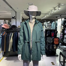 밀레 Millet 여자 카키 컬러 가을 간절기 사파리 느낌의 개성있는 방풍 바람막이 자켓
