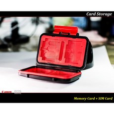 【限量促銷】正品-高質感塑鋼製 12片裝 記憶卡收納盒 (可放4片CF及8片SDHC).防水.防塵.防震, 1個, 黑紅款 (新款) * 1