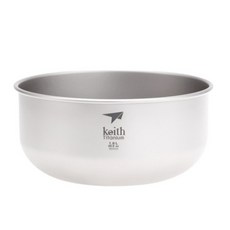 【野道家】Keith 鎧斯 鈦沙拉碗 (1.8 L) Ti8701，戶外露營輕量餐具，耐用易清洗, 原色, 1個