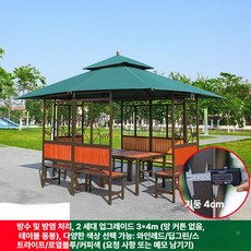 웅즈 마당정자 사각 농막 파고라 오두막 방부목, 40 파이프 3x4 M +