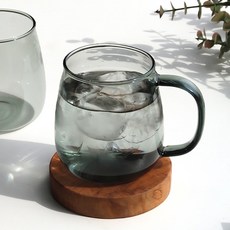 오닉스 내열유리 컬러 항아리 머그컵 400ml, 2개, 그레이