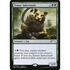 Wizards of the Coast 魔法風雲會 鐵木爾劍齒虎 Temur Sabertooth 生物貓卡牌, Mystery Booster英閃