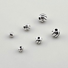 비즈톡 [SVP-91-08]순은펜던트 실버925 은볼 엔틱나선볼 2.8/3.8/4.8mm 실버볼