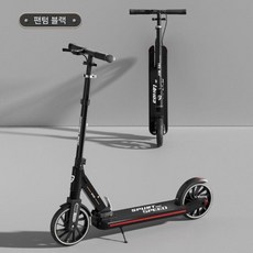 휴대용 접이식 더블 브레이크 성인용 직장용 스쿠터 킥보드 성인 자전거, A. 블랙