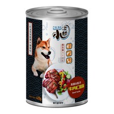 小次郎 狗罐頭 420g, 1個, 單罐(超取最多9罐), 牛肉