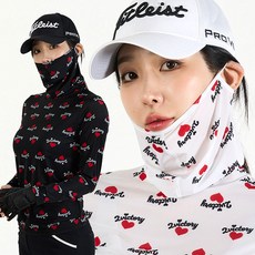 투빅토리 하트켈리마스크 일체형 티셔츠 냉감 골프이너