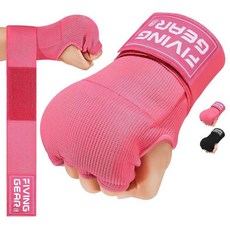 복싱 핸드 랩 이너 글러브 하프 핑거 탄력 붕대 언더 미트 주먹 보호 무에타이 킥복싱 MMA 무술, Large, Pink, 1개