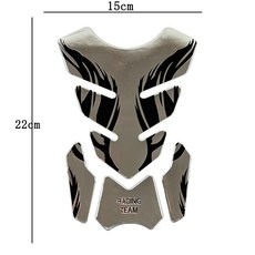 혼다 야마하 스즈키 탱크 패드 스티커 Fishbone 3D 오일 가스 보호기 커버 오토바이, silver, silver, 1개