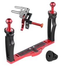 GoPro 13 Canon Sony Nikon Fuji DSLR 전화 하우징 케이스 용 듀얼 핸들 트레이 안정기 조작 수중 다이빙, 14 Mix Kit A