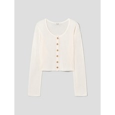 브랜드정품 에잇세컨즈 8SECONDS 리넨 블렌드 라운드넥 가디건 카디건 아이보리 263282