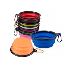 휴대용 접이식 강아지 밥그릇 350ml 산책 물그릇 외출 식기