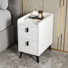 2단 미니 침대협탁 서랍장 수납장 사이드테이블 슬림 침대 침실 틈새 거실 쇼파 협탁, 화이트 25cm, 1개