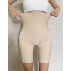 Cavensi 黑科技3.0束腰收腹褲 高腰提臀平角彈力褲 四季款加大尺碼 自然膚色 3XL (建議70-80公斤)