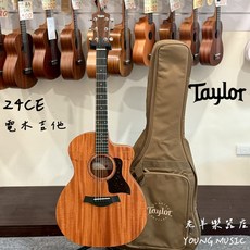 TAYLOR 24ce 41吋 GA桶身 桃花心木面單 電木吉他 Fishman拾音器, 1個