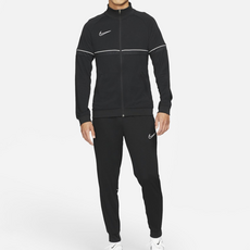 NIKE AS DRI拉鍊長袖運動外套+運動長褲 黑色