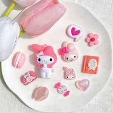 분홍 마멜 신발꾸미 파츠 12PCS 세트