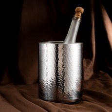 落地香檳桶套裝 不銹鋼洋酒冰桶 酒吧KTV冰桶 紅酒冰桶 新房裝飾, 1個, 銀色鱗紋冰桶