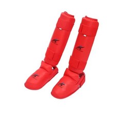 글러브 태권도 가라테 복싱 다리 손 발 세트 장갑 스파링 기어 신 가드 스포츠 MMA 성인 장비, 4.Red Leg Protector, 17) Red Leg Protector  S  사이즈