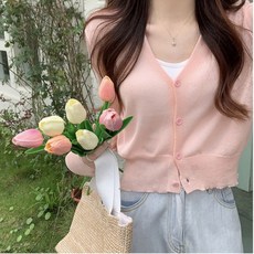 여리여리 블랙 색상 여성 긴팔 가디건 bab+990ec