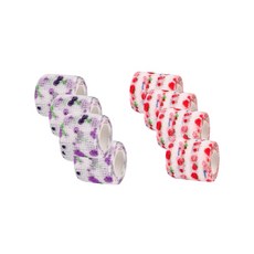 [댕댕플러스] 애견 붕대 일회용 신발 발보호 미끄럼방지 겨울, 빨강,보라, 2세트