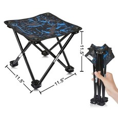 야외 휴대용 접이식 의자 바베큐 여행 하이킹 쉬운 닉용 휴대하기 해변 편리한, Leaf Blue
