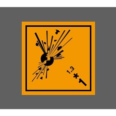 폭발성 등급1.3 MSDS 그림문자 GHS 운반차량 8262616425 1010 스티커, 1개
